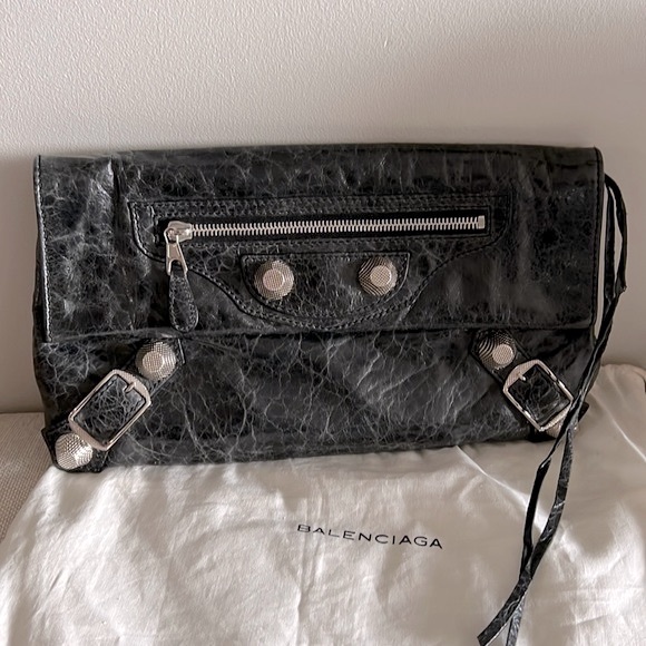 Balenciaga Motocross Giant 21 Envelope Clutch Authentic - Picture 2 of 9